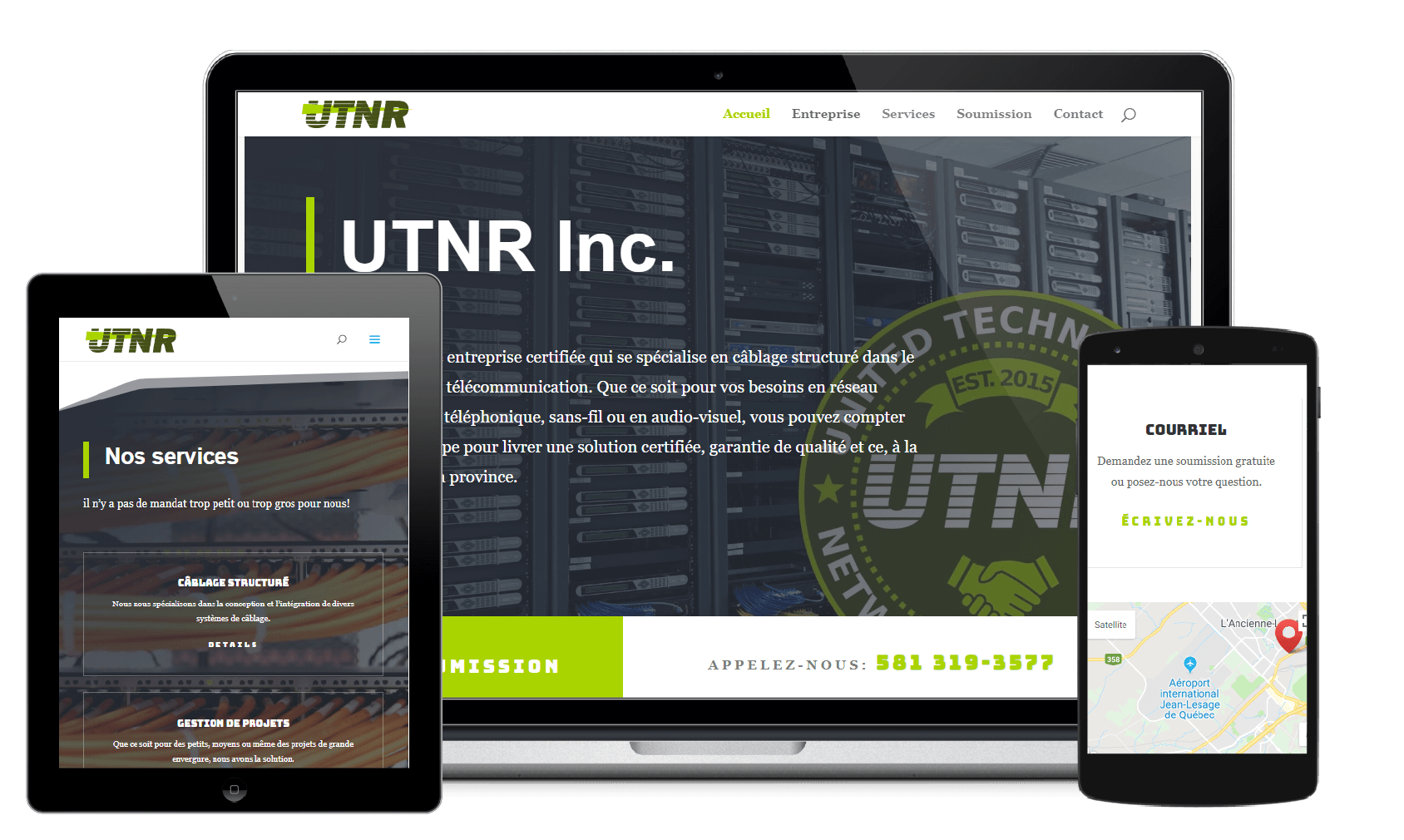 Maquette site web UTNR